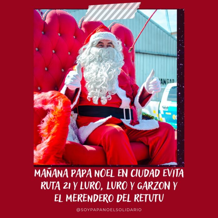 CON GRAN ILUSION LOS NIÑOS DE SAN JUSTO RECIBIERON AL PAPA NOEL SOLIDARIO