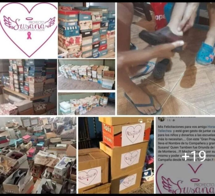 EN LA PARROQUIA NTRA. SRA. DE LOURDES DE NECOCHEA SE ENTREGARA PARTE DE LO RECIBIDO EN LA CAMPAÑA «KM X ZAPATILLAS»