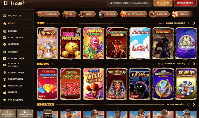Scherp naar de Online Casino Expiriëntie van Lizaro in Nederland - overview